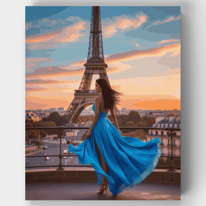 Parisian Elegance at Sunset - Paint by Numbers Kit