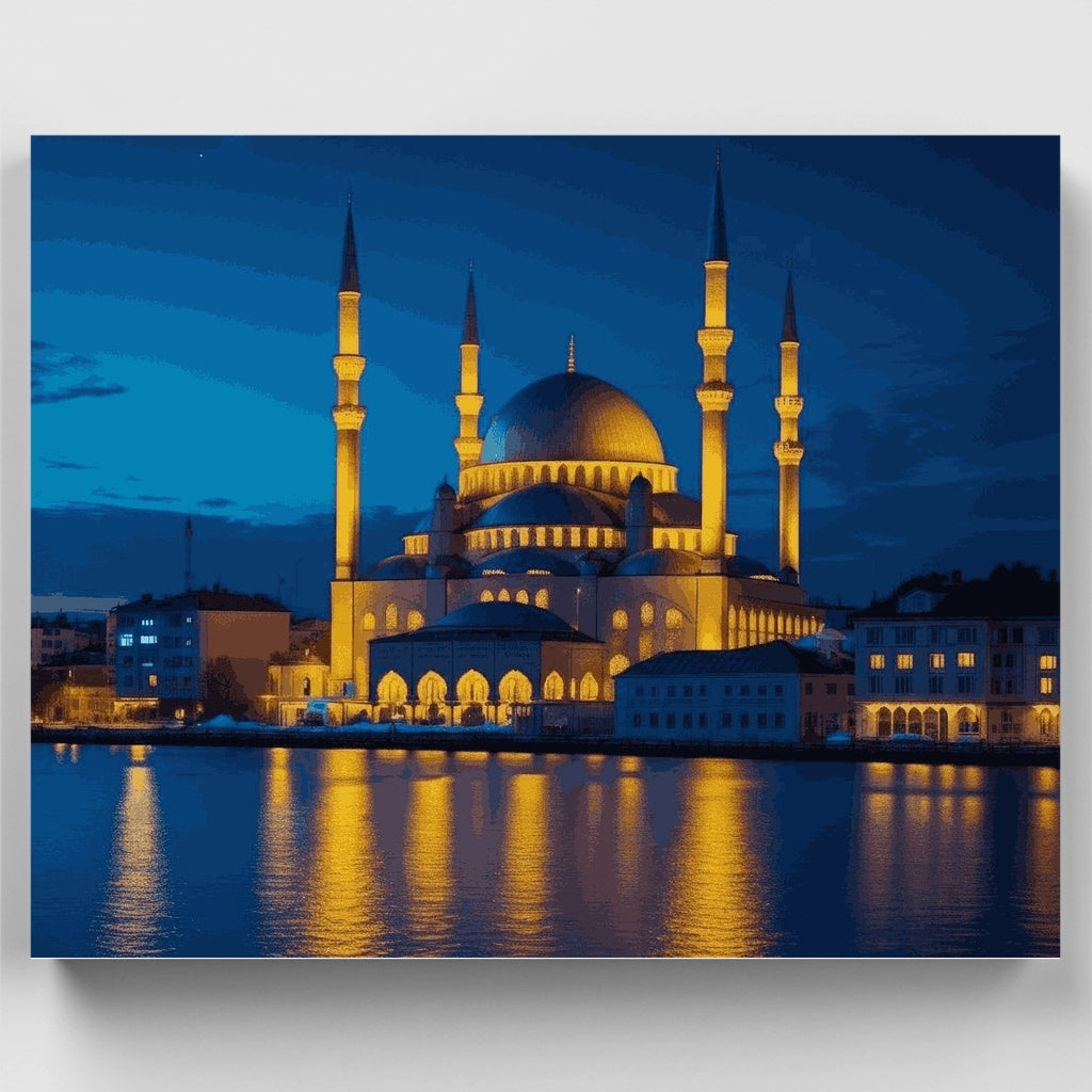 Mezquita Azul al atardecer - Kit de pintura por números — Estándar
