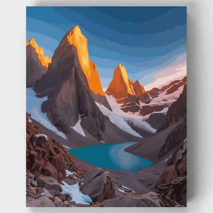 Mountain Lake Sunrise - Paint by Numbers Kit