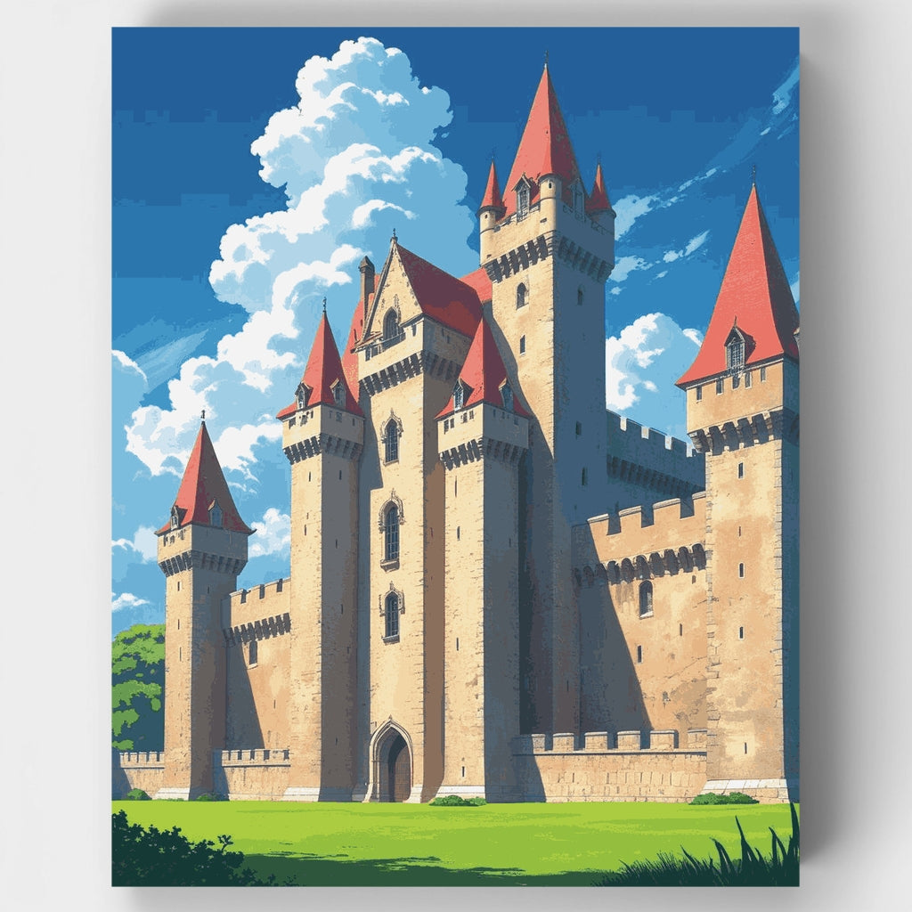 Castillo medieval - Kit de pintura por números — Estándar