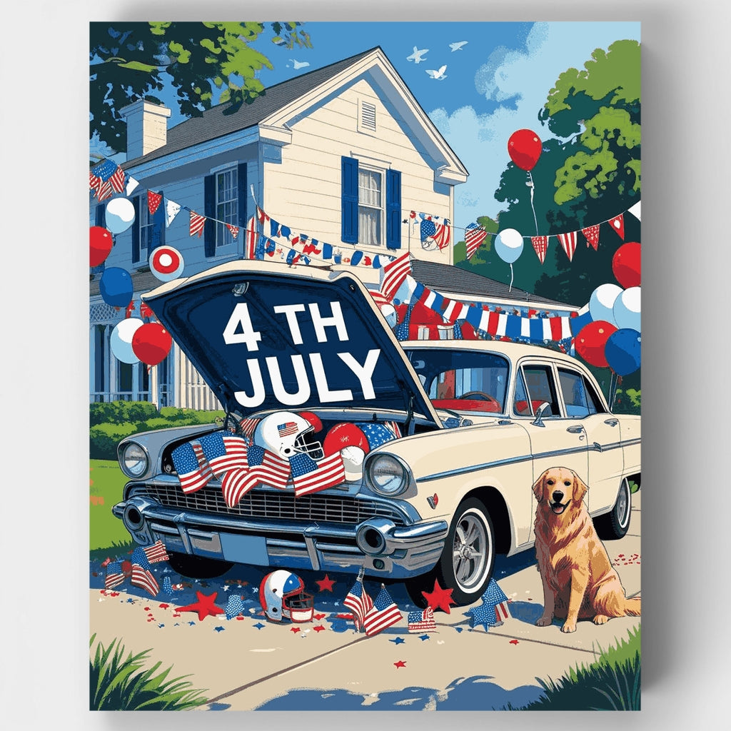 Celebración del 4 de julio - Kit de pintura por números — Estándar