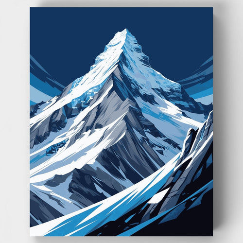 Majestic Snow-Capped Mountain Peak - Paint by Numbers Kit