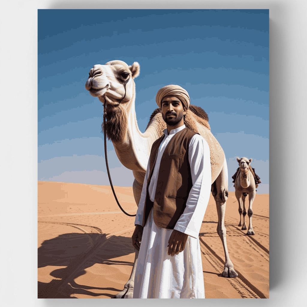 Desert Camel Handler - Paint by Numbers Kit