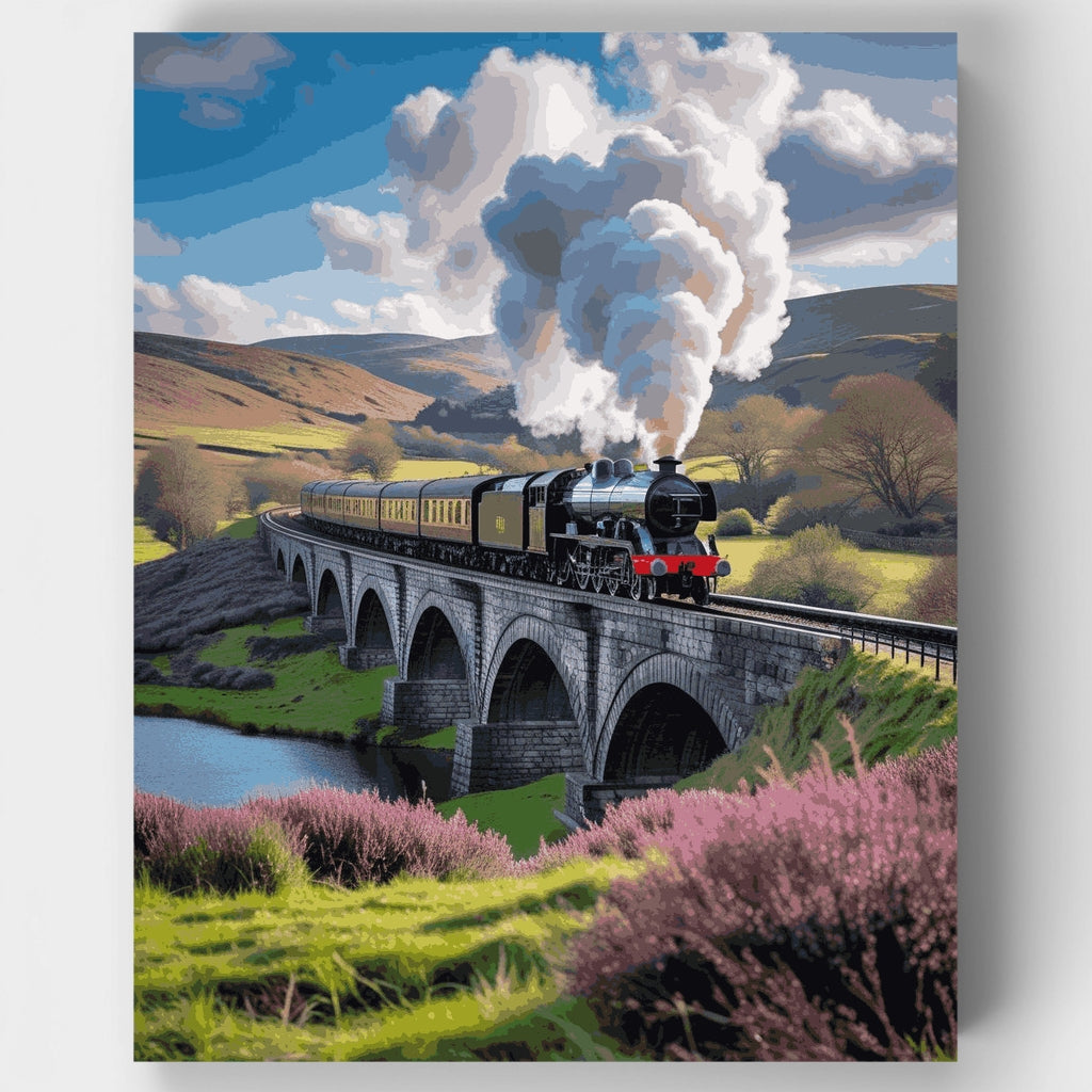 Scottish Highland Steam Train - Paint by Numbers Kit
