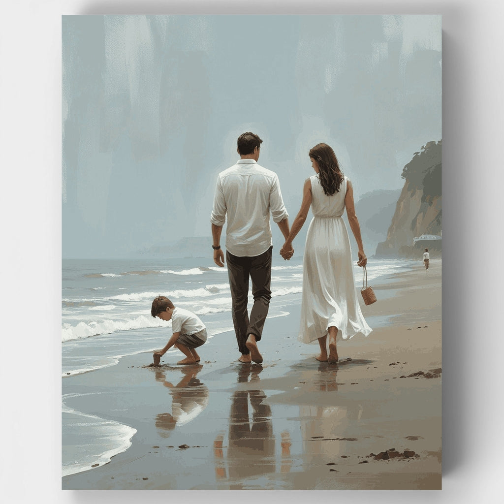 Beach Family Stroll - Paint by Numbers Kit