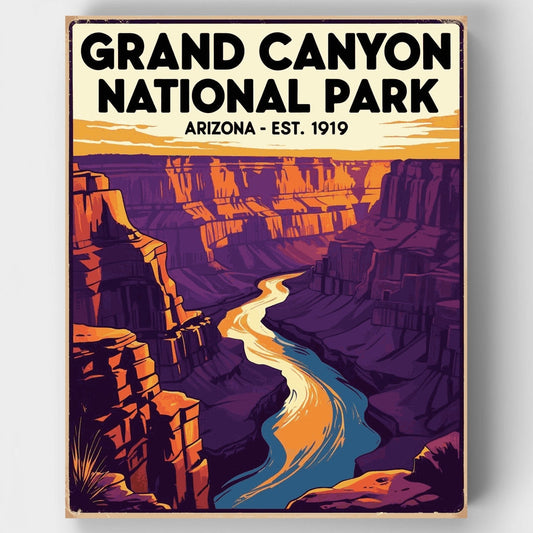Grand Canyon Vintage Travel Poster - Paint by Numbers Kit