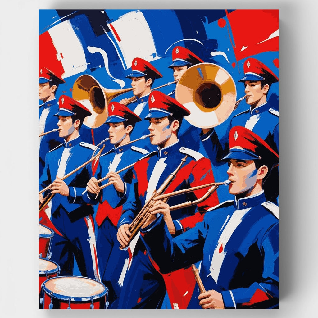 Actuación de banda de música - Kit de pintura por números — Estándar