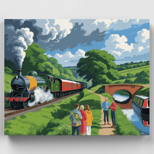 Canal Side Steam Train - Paint by Numbers Kit