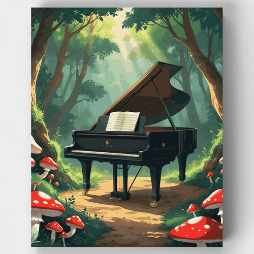 Enchanted Forest Piano - Paint by Numbers Kit