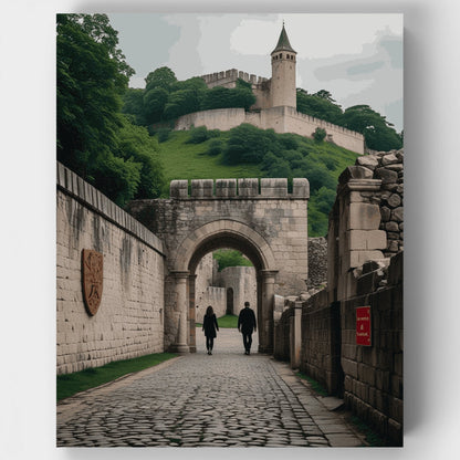 Medieval Castle Fortress - Paint by Numbers Kit