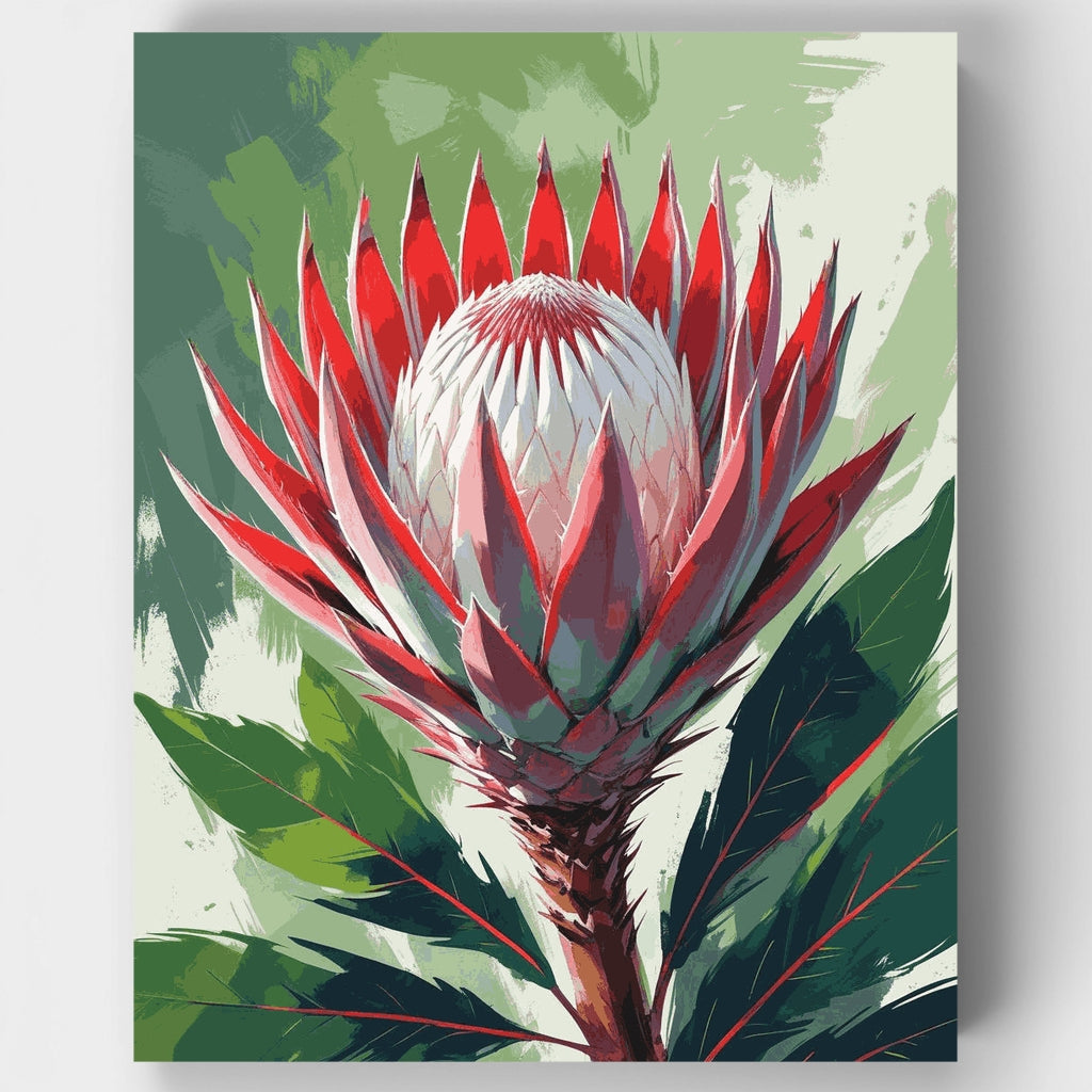 King Protea Flower - Paint by Numbers Kit