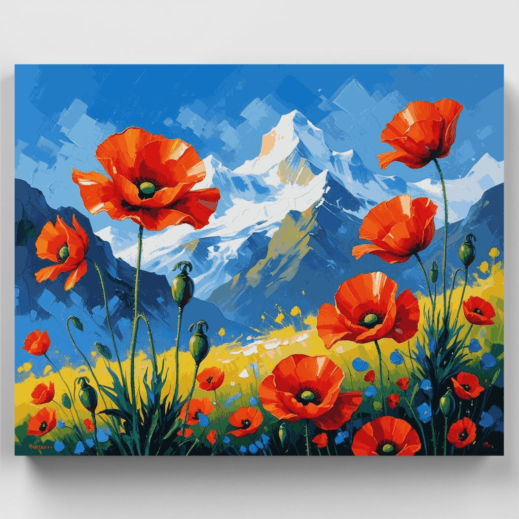 Mountain Poppies - Paint by Numbers Kit