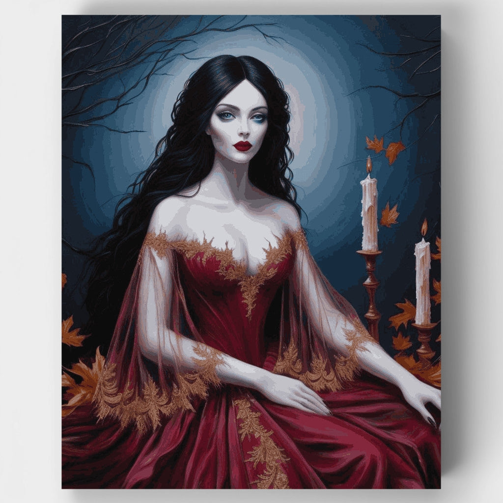 Kit de pintura por números: Diosa del otoño encantado — Estándar