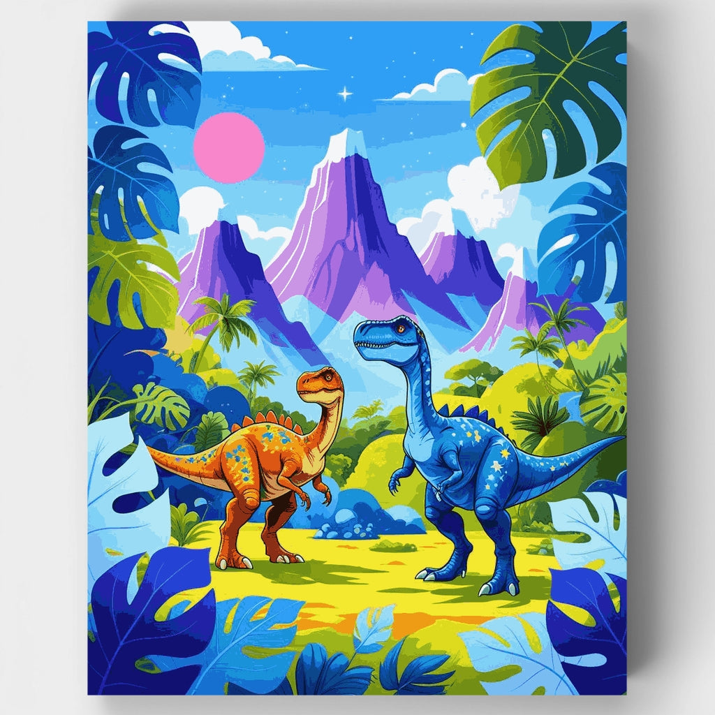 Dinosaur Adventure Paradise - Paint by Numbers Kit