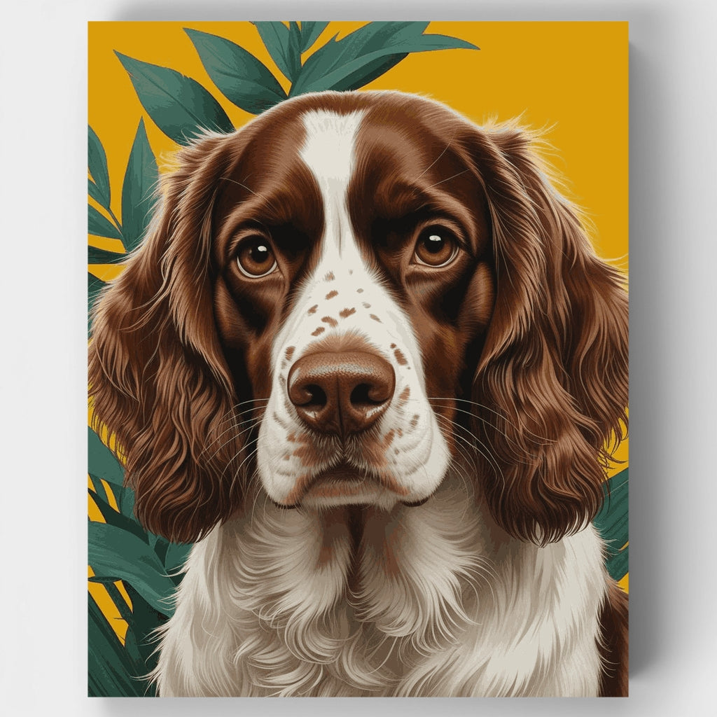 Springer Spaniel Portrait - Paint by Numbers Kit