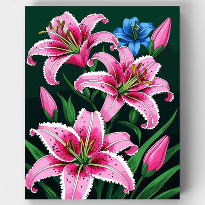 Vibrant Lilies Garden - Paint by Numbers Kit