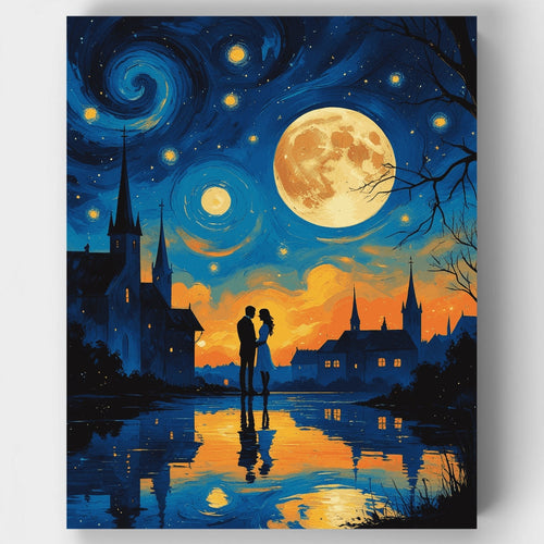 Starry Night Romance - Paint by Numbers Kit