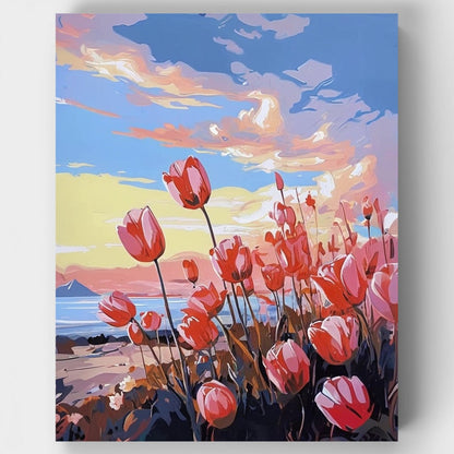 Golden Hour Blossoms - Paint by Numbers Kit