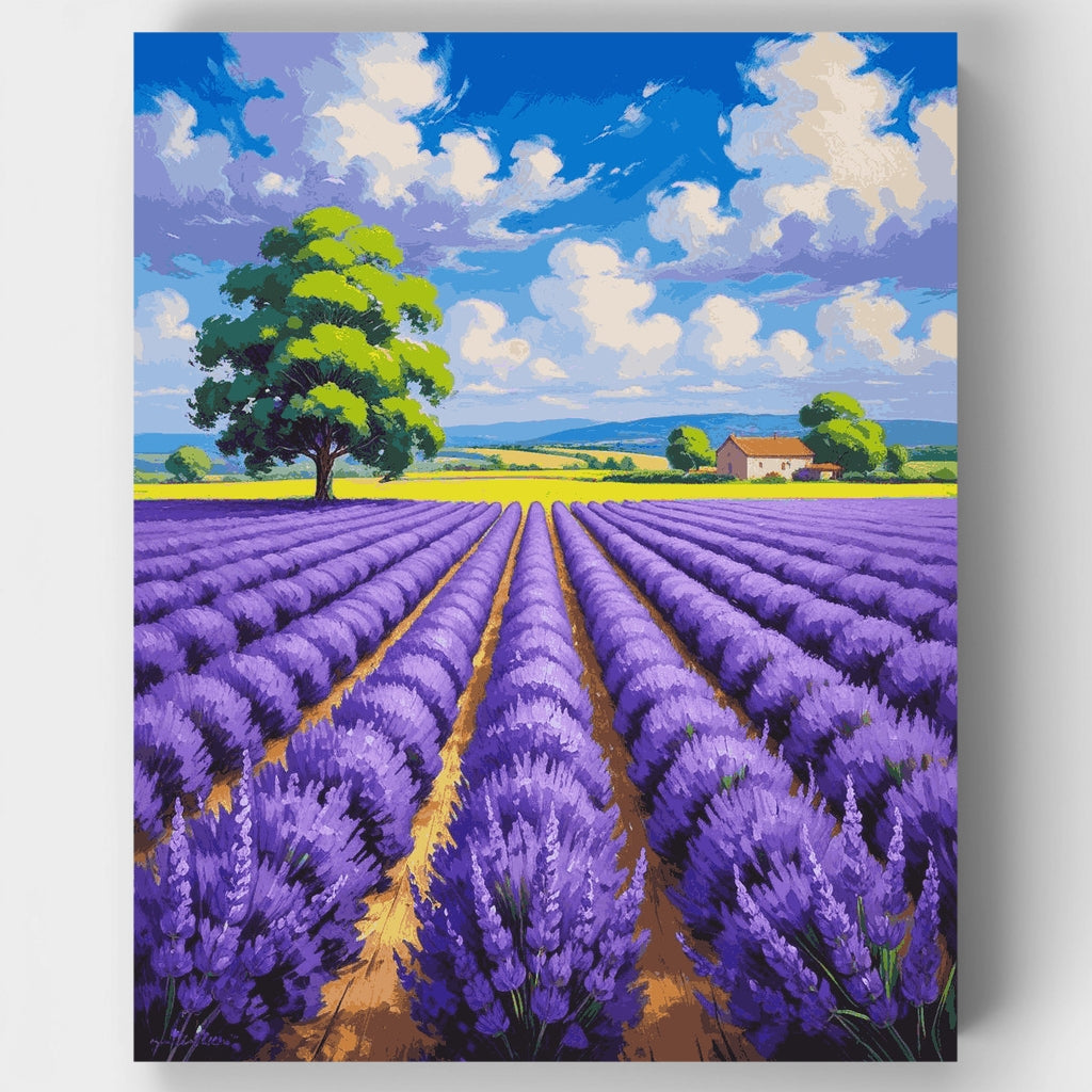 Lavender Field Landscape - Paint by Numbers Kit