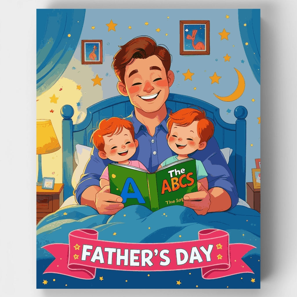 Cuento para dormir del Día del Padre - Kit de pintura por números — Estándar