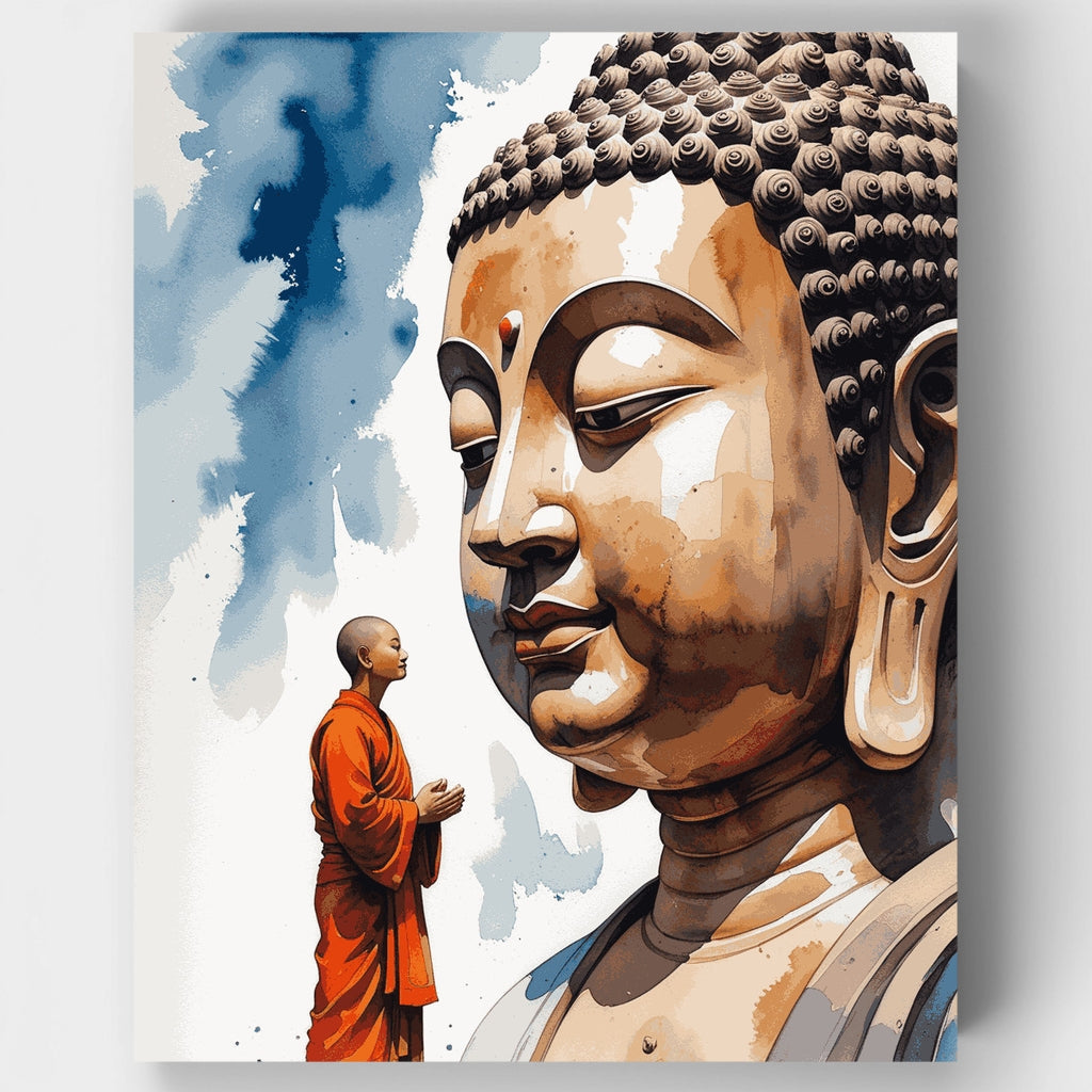 Buda y monje - Kit de pintura por números — Estándar