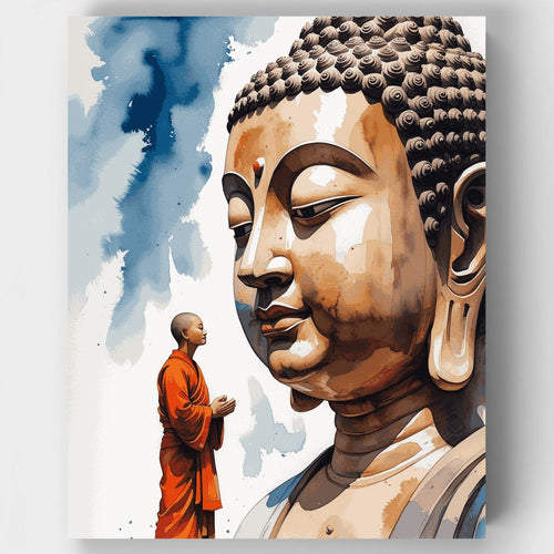 Buddha and Monk - Paint by Numbers Kit