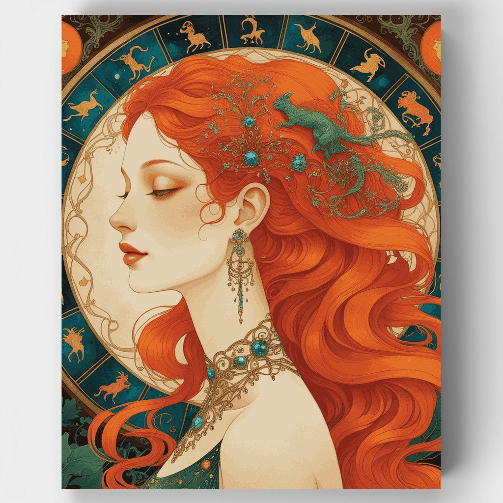 Celestial Zodiac Maiden - Paint by Numbers Kit