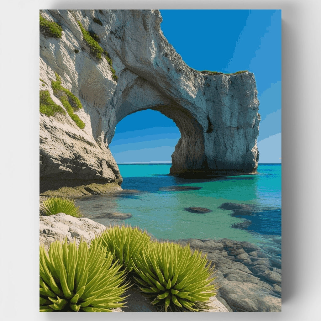 Mediterranean Coastal Arch - Paint by Numbers Kit