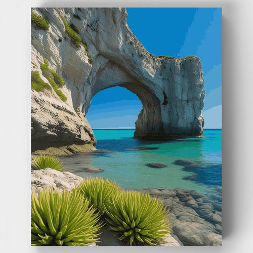 Mediterranean Coastal Arch - Paint by Numbers Kit