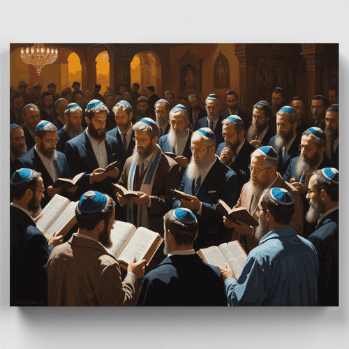 Jewish Prayer Gathering - Paint by Numbers Kit