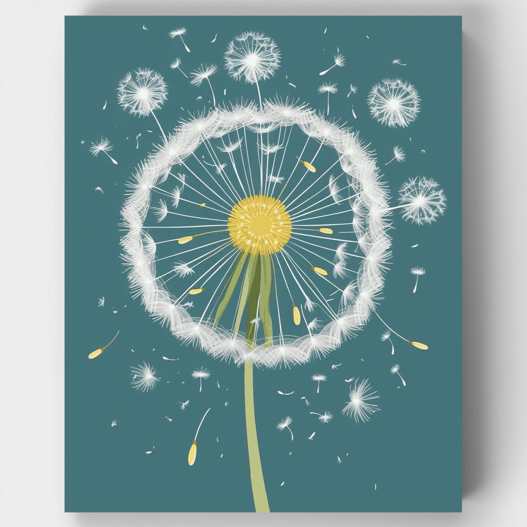 Whimsical Dandelion Breeze - Paint by Numbers Kit