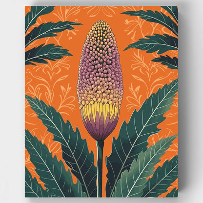 Tropical Banksia Flower - Paint by Numbers Kit