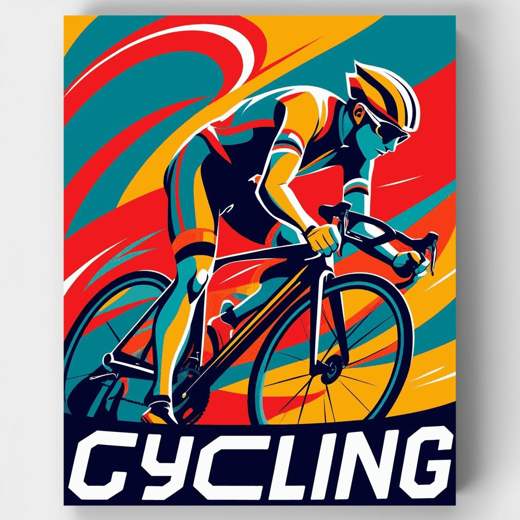 Dynamic Cyclist - Paint by Numbers Kit