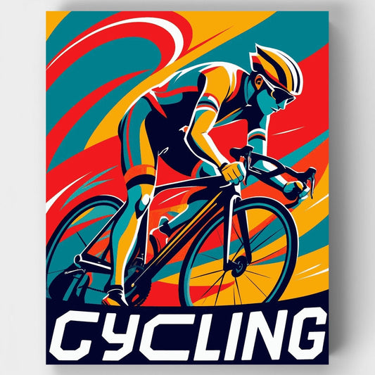 Dynamic Cyclist - Paint by Numbers Kit