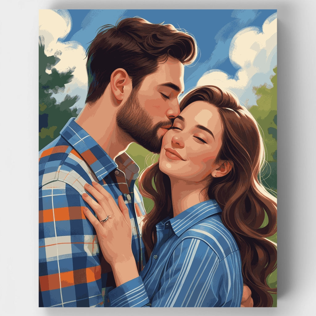 Abrazo tierno - Kit de pintura por números — Estándar