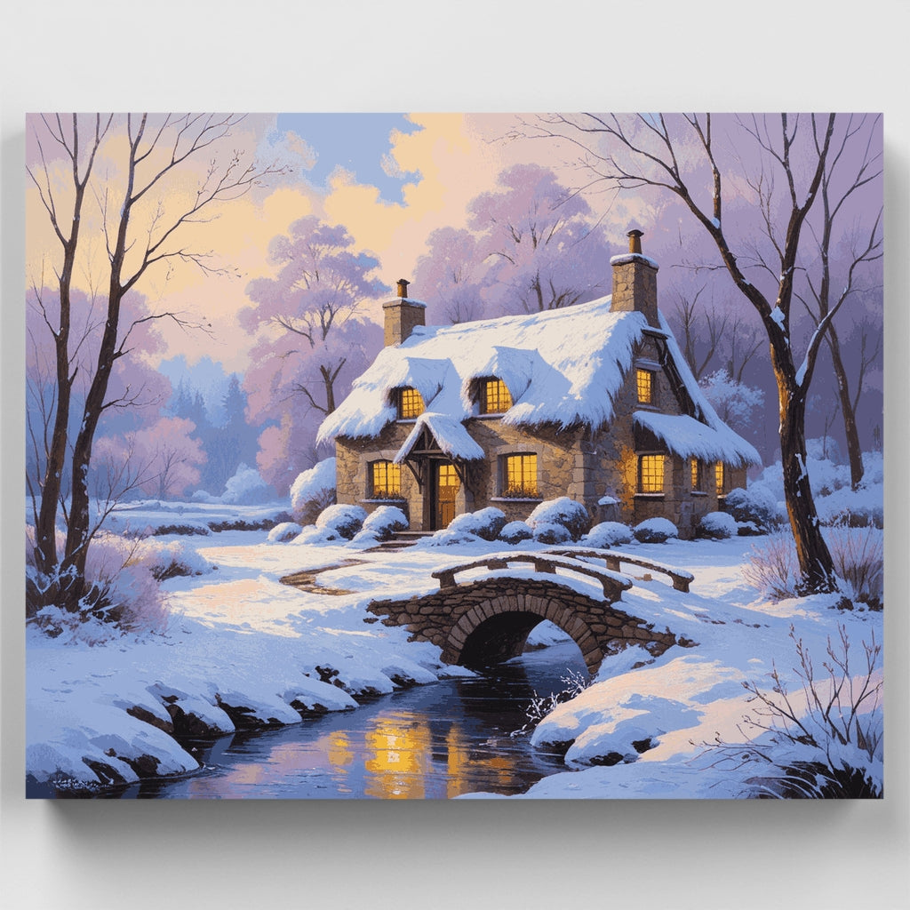 Winter Cottage - Paint by Numbers Kit