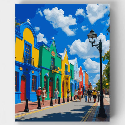 Colorful Mexican Street - Paint by Numbers Kit