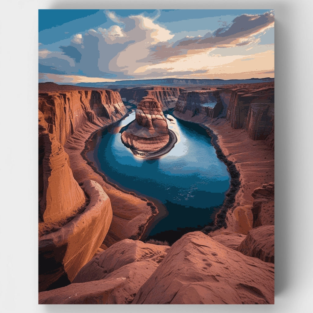 Kit de pintura por números - Río Horseshoe Bend Canyon — Estándar