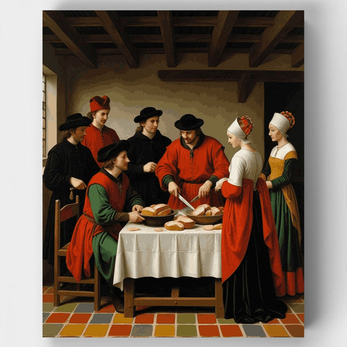 Medieval Feast Gathering - Paint by Numbers Kit