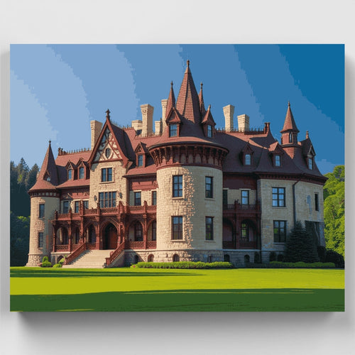 Victorian Castle Manor - Paint by Numbers Kit