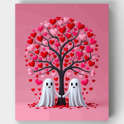 Ghost Love Tree - Paint by Numbers Kit