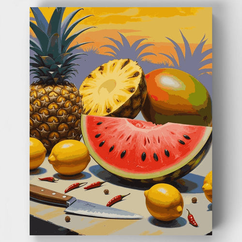 Tropical Fruit Fiesta - Paint by Numbers Kit