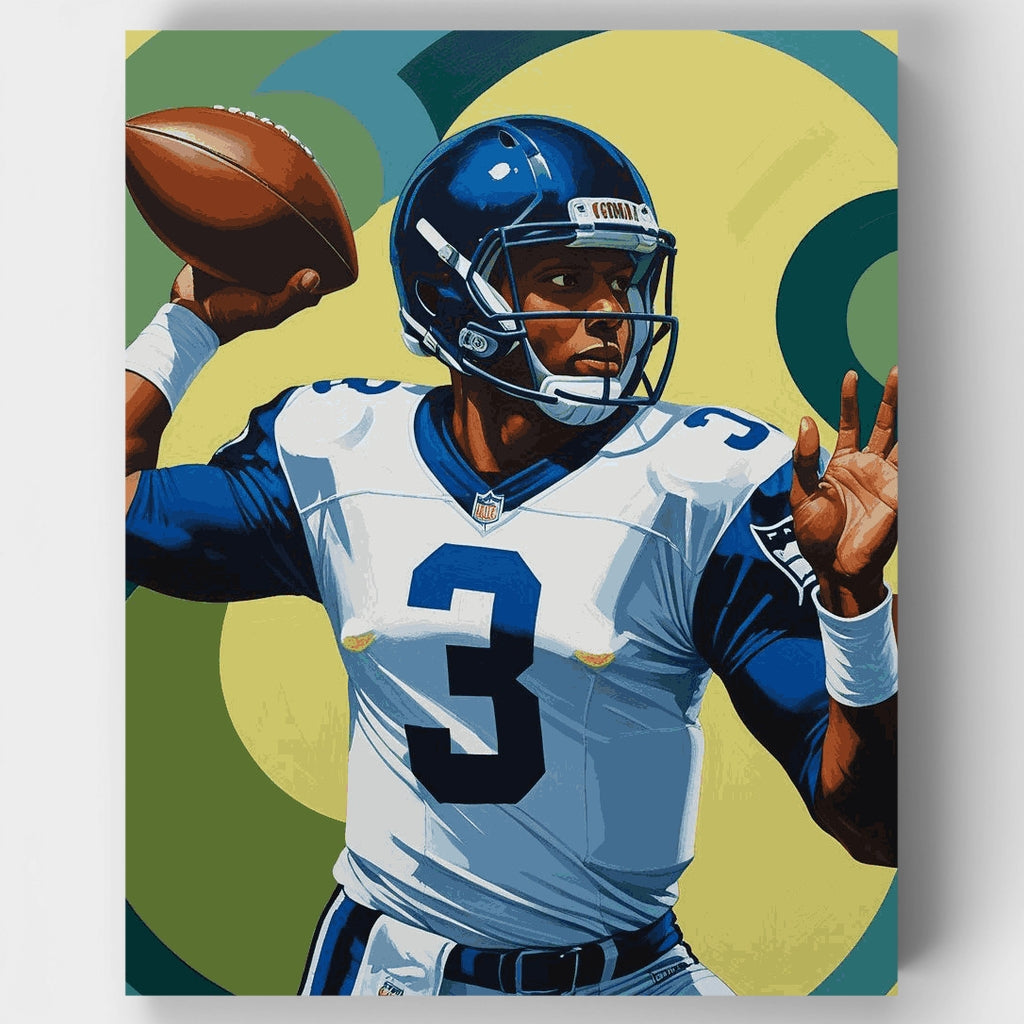 Kit de pintura por números - Mariscal de campo de la NFL n.º 3 — Estándar