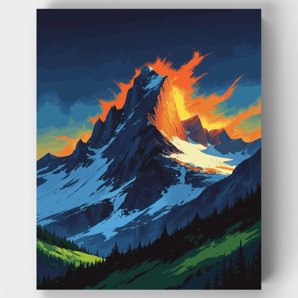 Alpine Sunset Peak - Paint by Numbers Kit