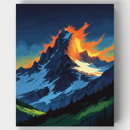 Alpine Sunset Peak - Paint by Numbers Kit
