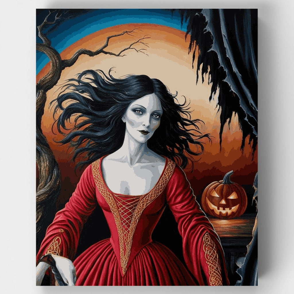 Gothic Halloween Enchantress - Paint by Numbers Kit