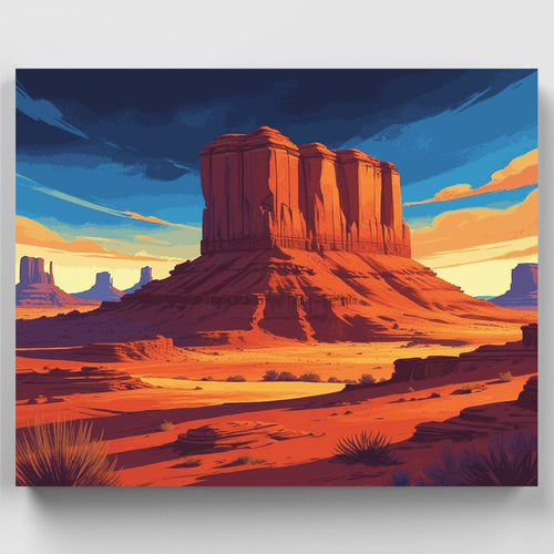 Desert Mesa Landscape - Paint by Numbers Kit