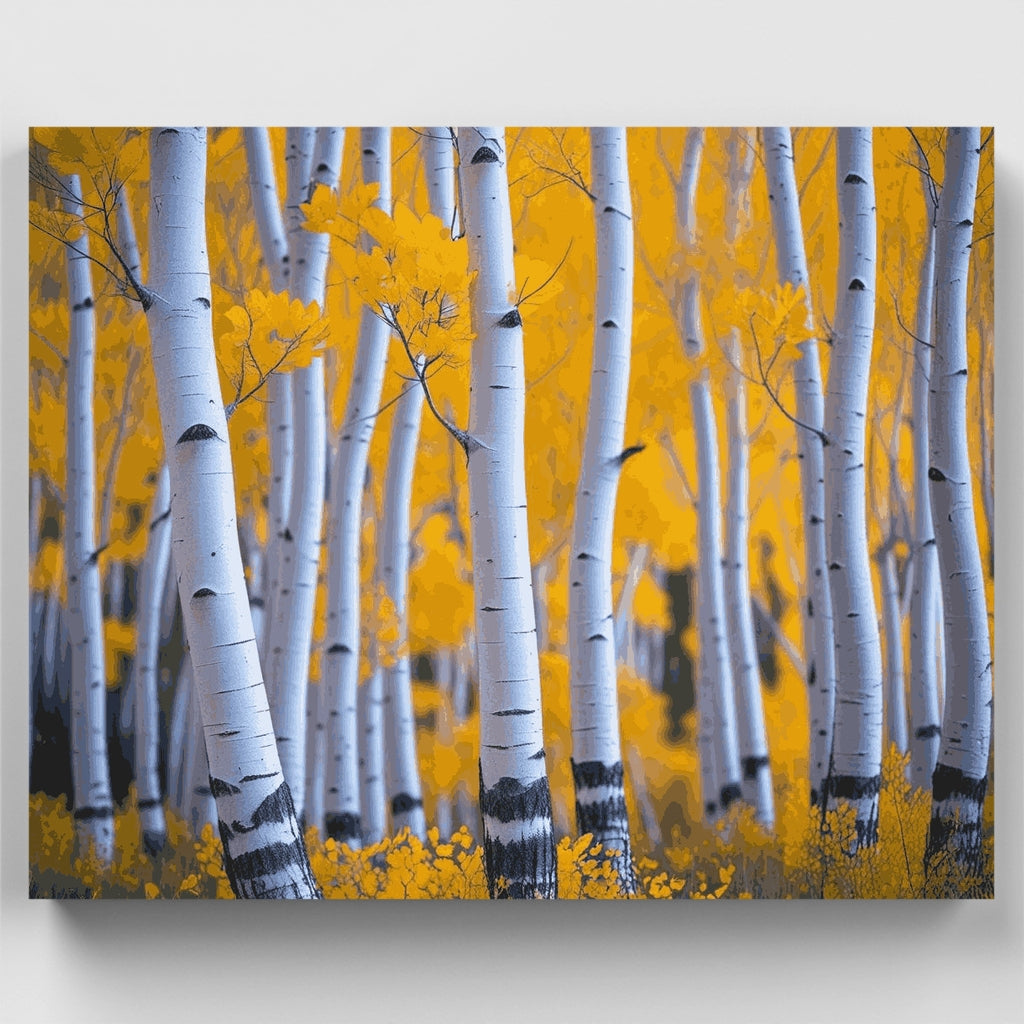 Autumn Birch Forest - Paint by Numbers Kit