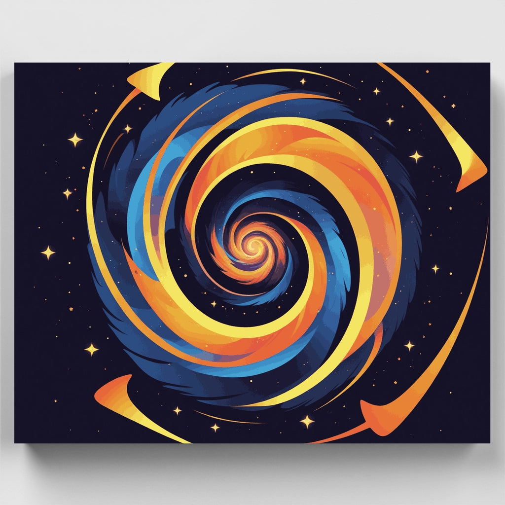 Kit de pintura por números: Galaxia espiral cósmica — Estándar