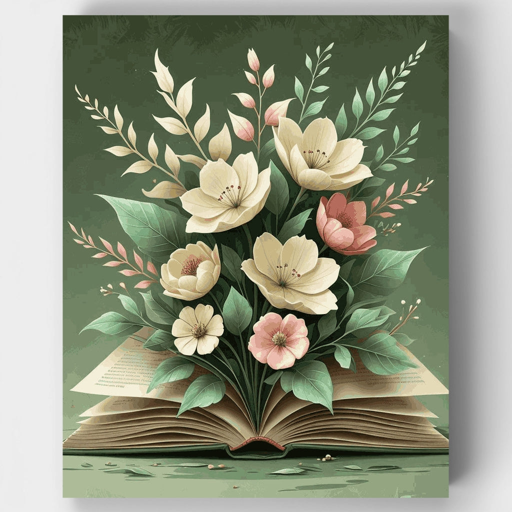 Libro floreciente - Kit de pintura por números — Estándar